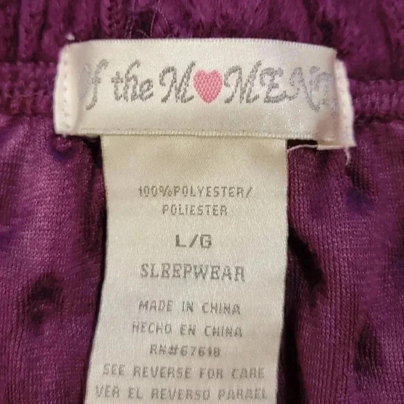 Of the Moment Purple Fleece Polka Dot Pajama Set NWT - Picture 7 of 7